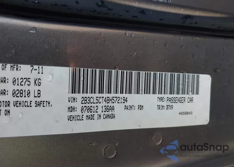 2011 Dodge Charger R/T from USA, damaged, VIN 2B3CL5CT4BH572194